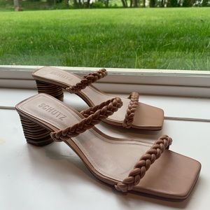 Tan Schutz Heeled Sandal Shoes